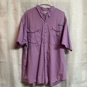 Columbia Men's Casual Lavender Button Down Shirt